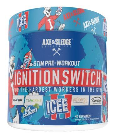 Axe & Sledge Ignition Switch 40serv Blue Razz Icee